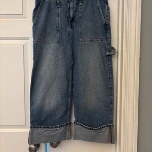 Free People Mid Rise Cuffed Jeans Size 30